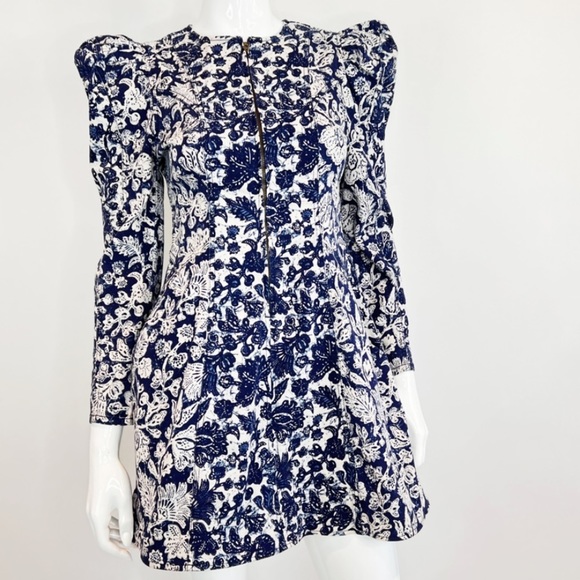 Floral Mini Denim Dress - Picture 11 of 17